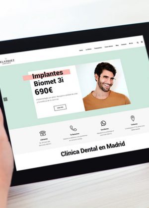 Diseño web y rediseño marca de Clínica Dental Velázquez - Éruga Comunicación
